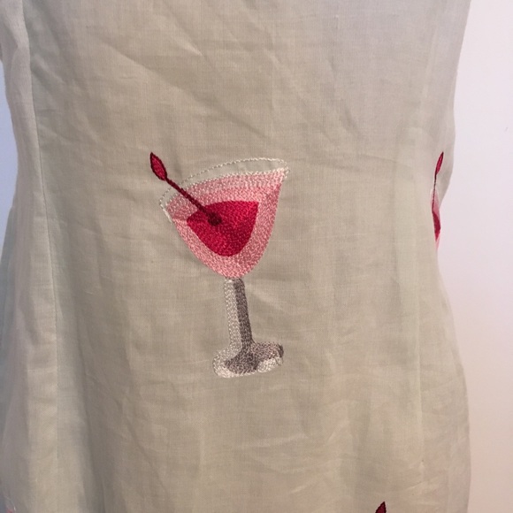 CJ Laing Linen Martini Print Dress - Picture 2 of 8